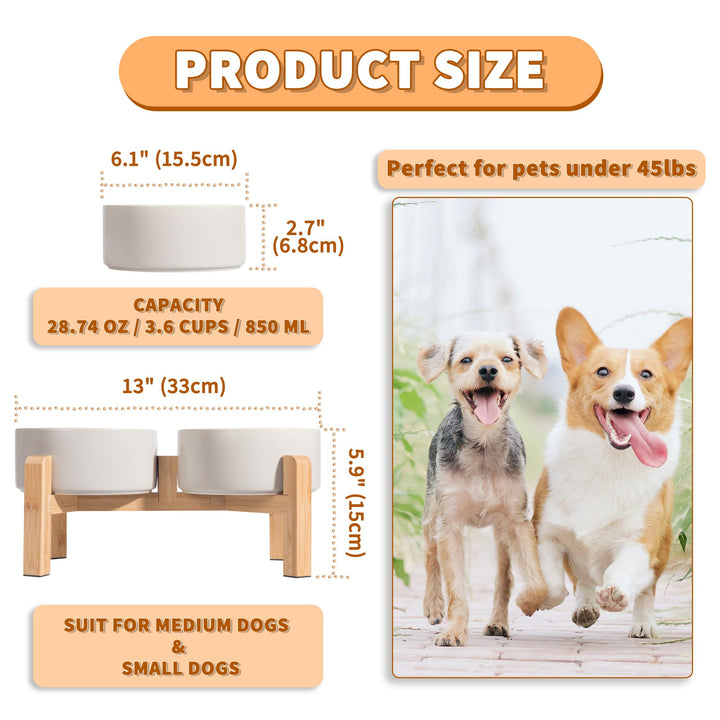PTOBER bamboo stand with anti-slip pads to prevent sliding during meals