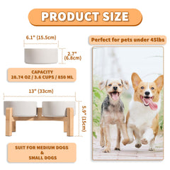 PTOBER bamboo stand with anti-slip pads to prevent sliding during meals