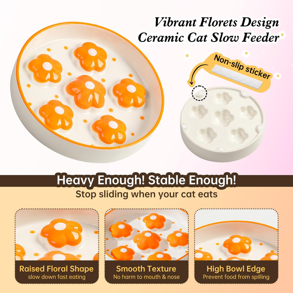 PTOBER dishwasher safe cat bowl simplifies cleaning after meals.