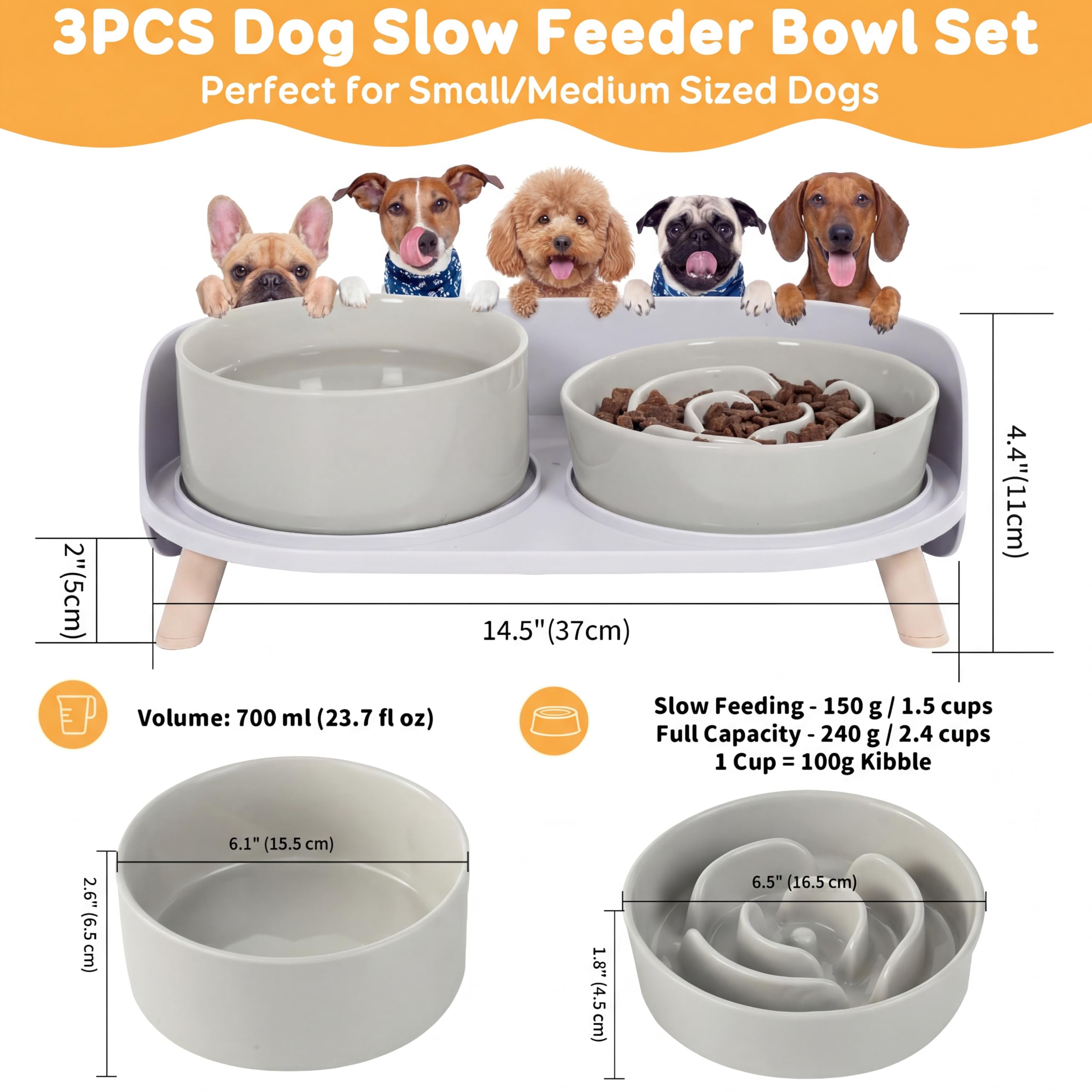 PTOBER ceramic food bowl ensures safe, durable dining
