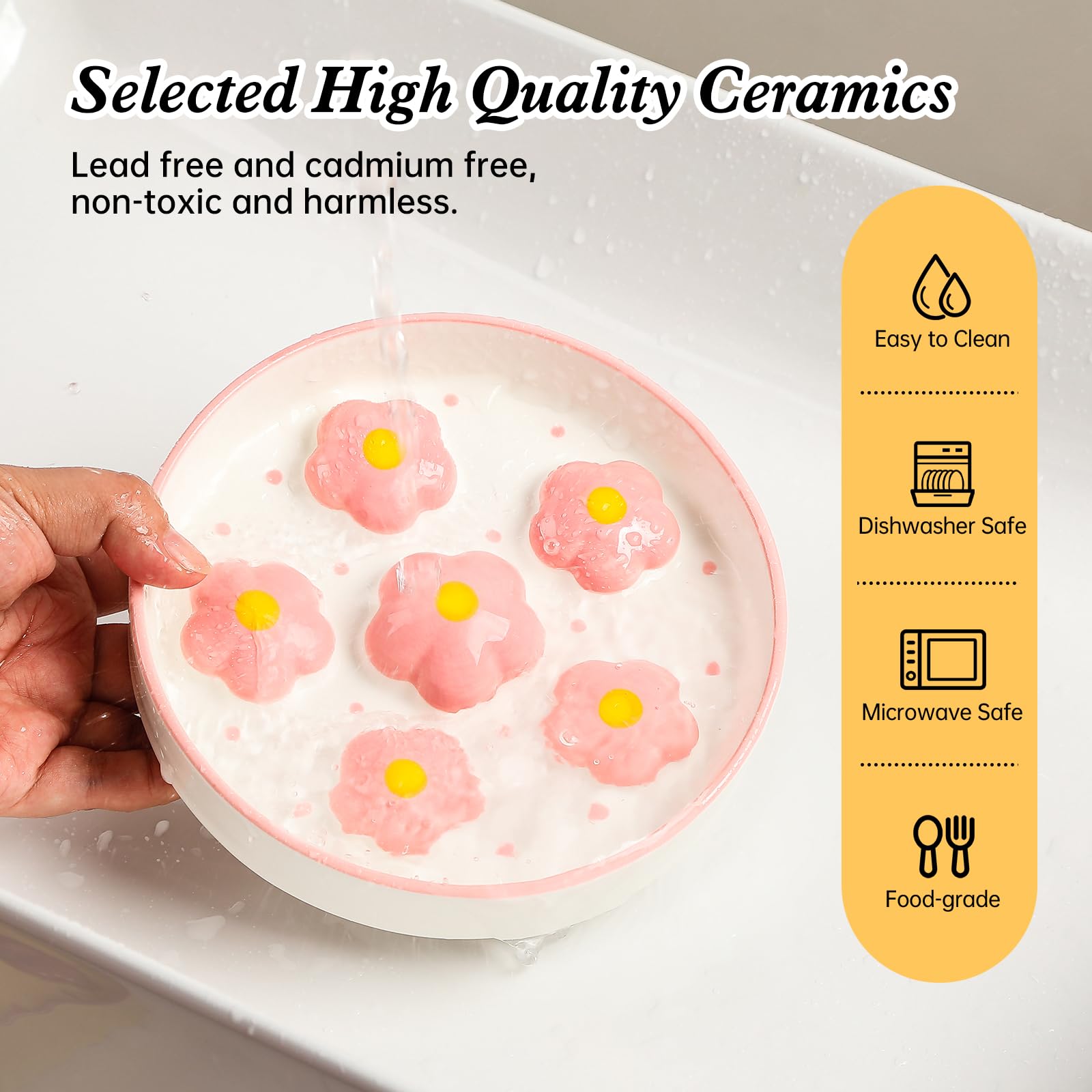 PTOBER flower-inspired cat bowl adds a decorative touch to daily meals.