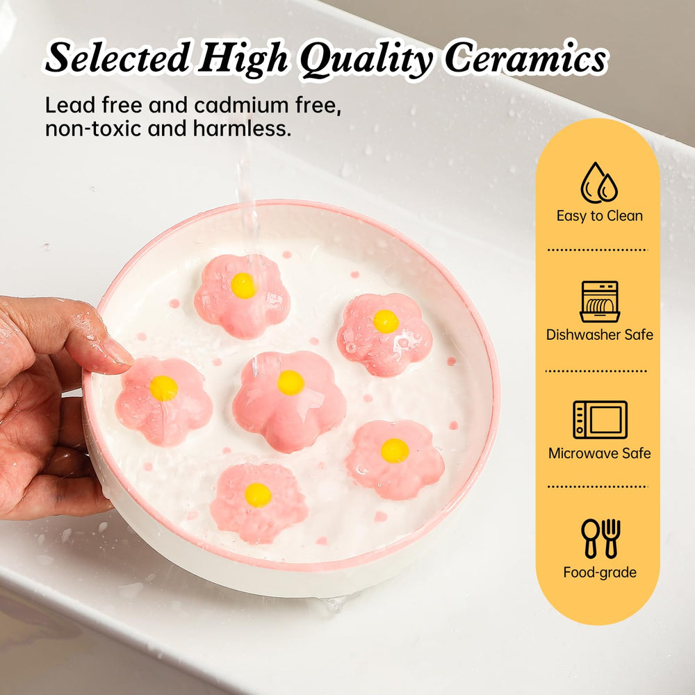 PTOBER flower-inspired cat bowl adds a decorative touch to daily meals.
