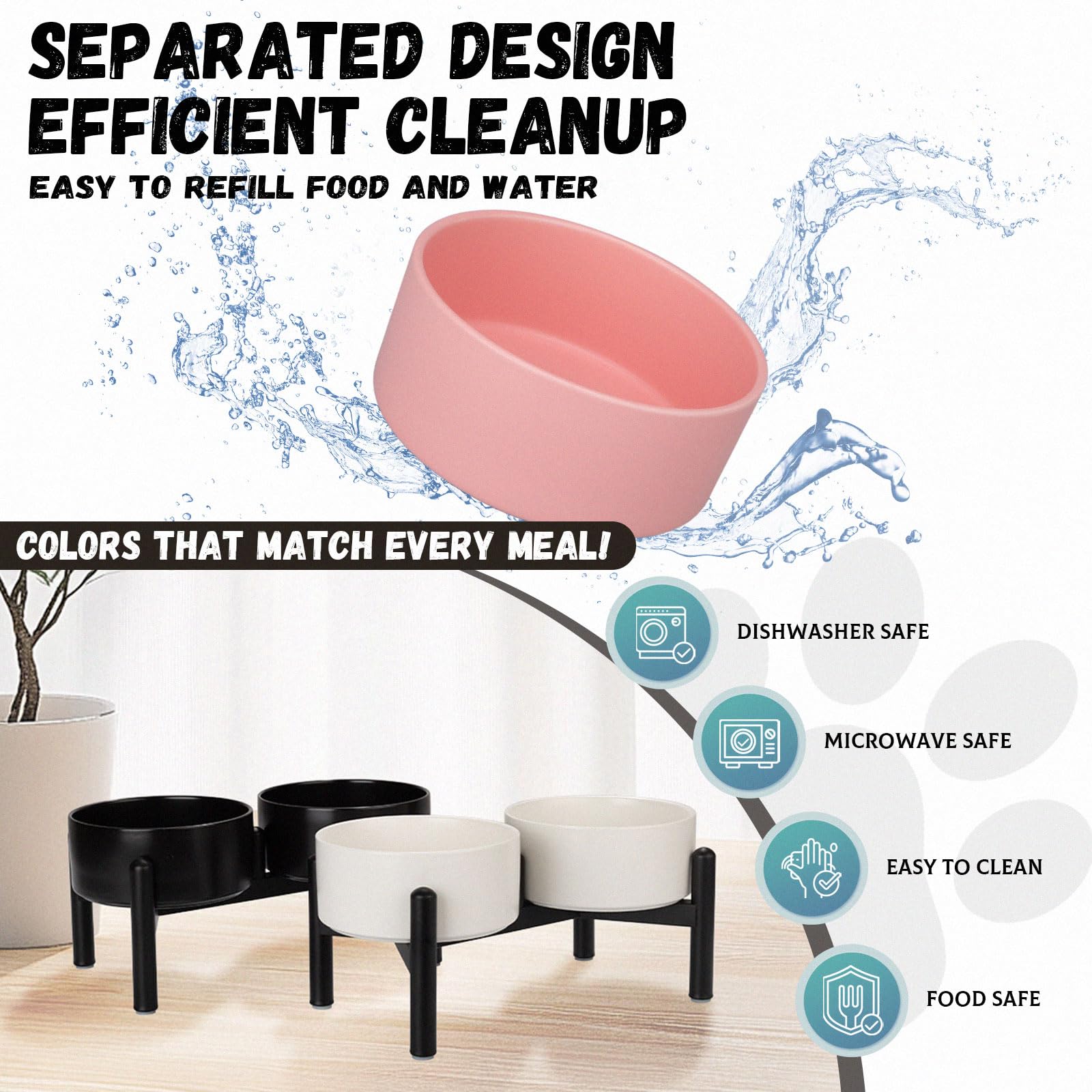 PTOBER non-slip pads keep the setup steady during meals.