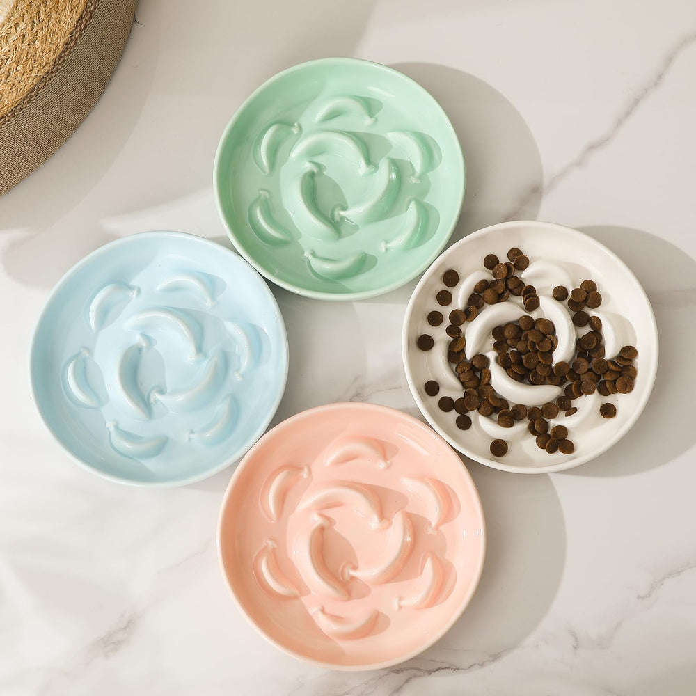 PTOBER white and green ceramic design blends with home decor and dining space.