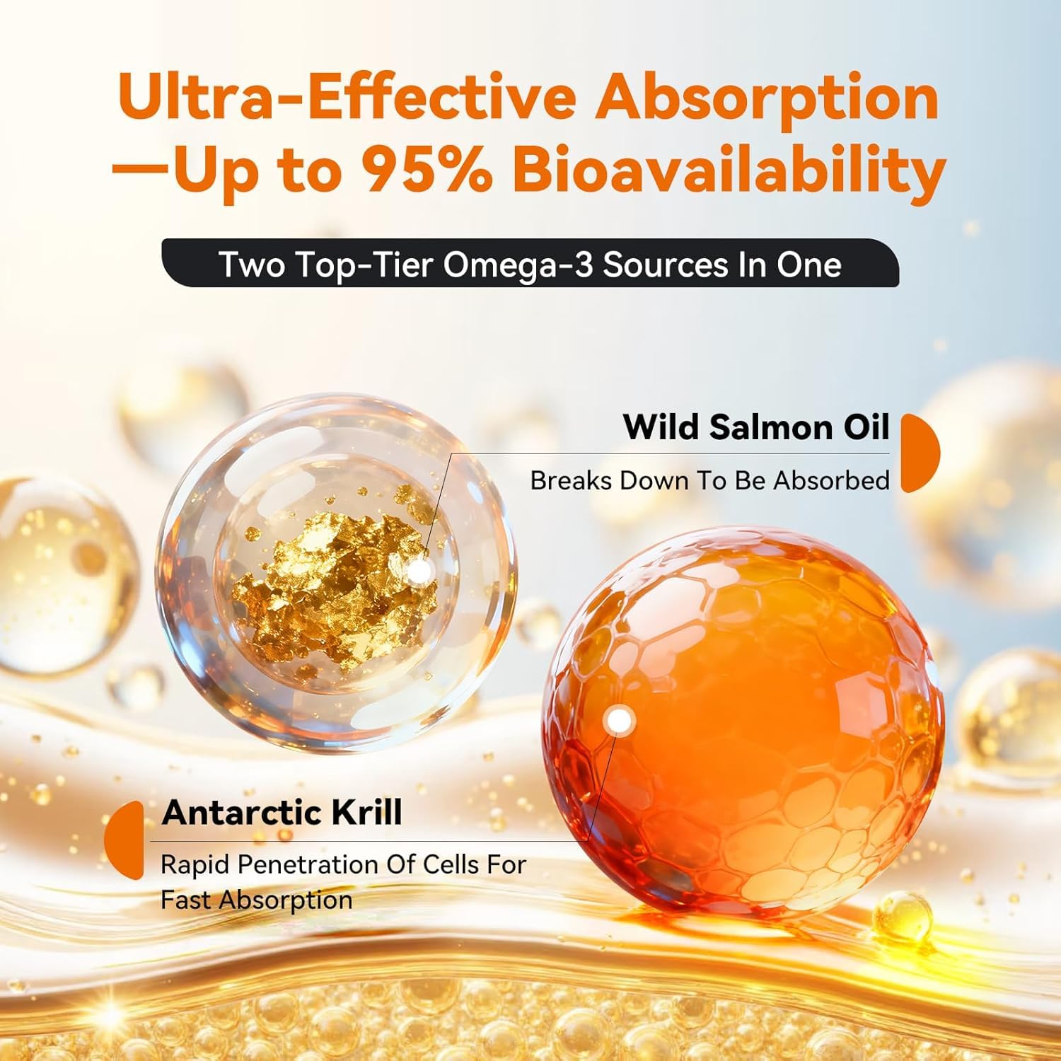 PUAINTA Krill Salmon Oil bottle pump demonstrates easy daily feeding