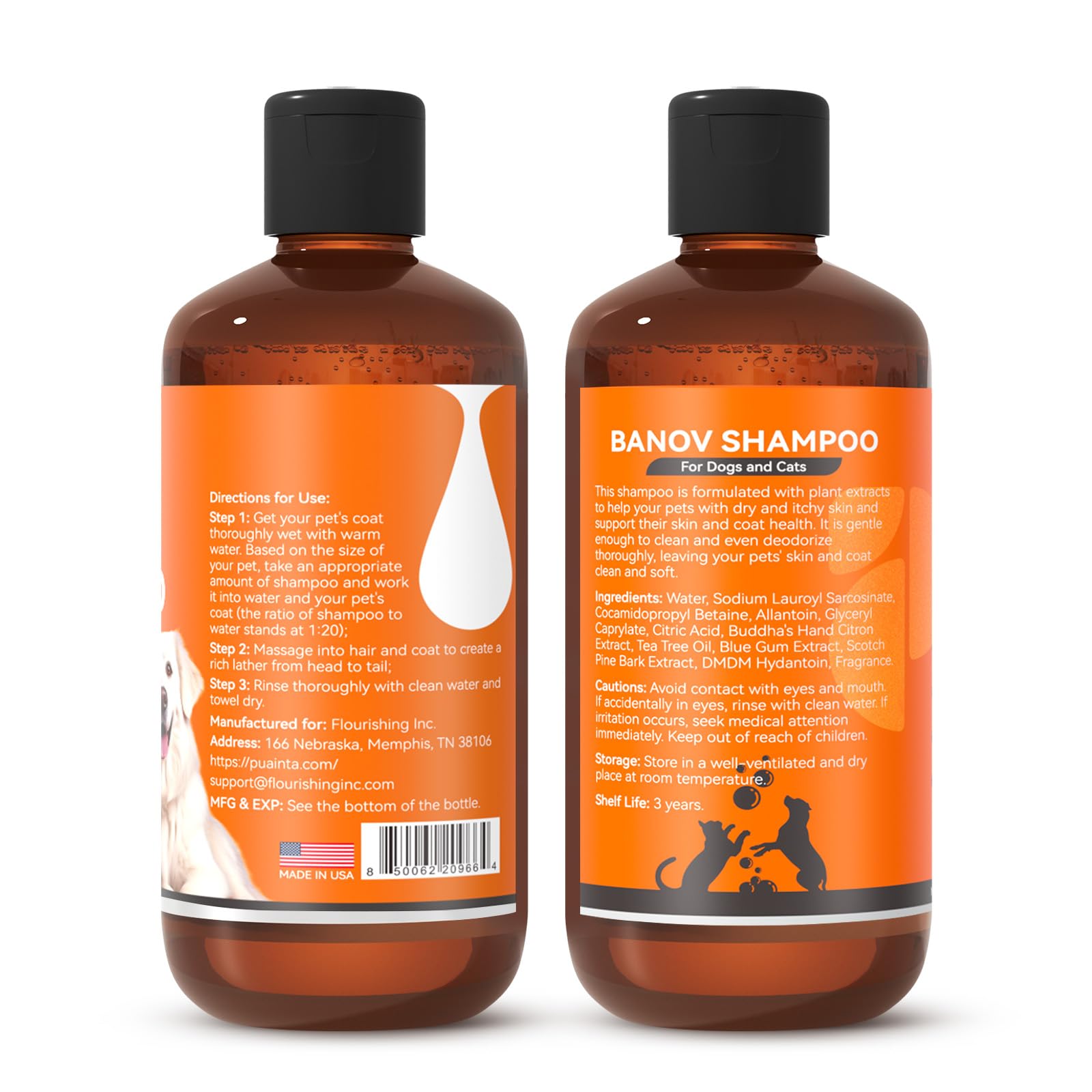 Pet enjoying bath time with PUAINTA shampoo routine
