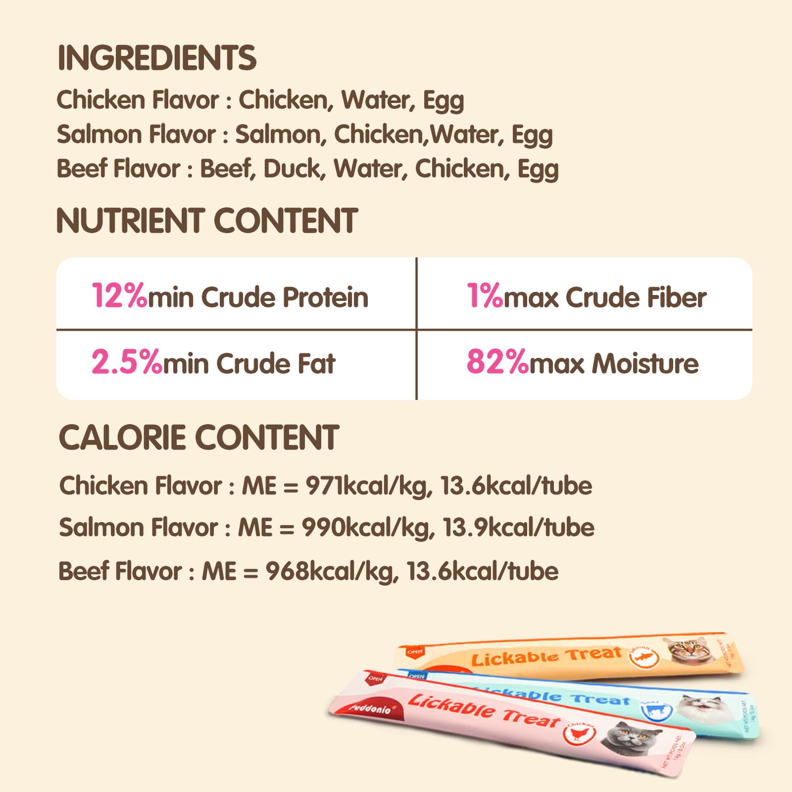Puddonio 0.5oz tubes pack for convenient, mess-free servings