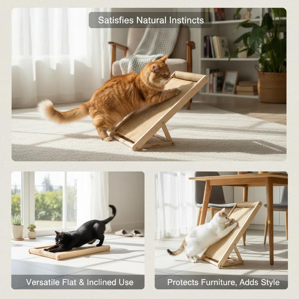 Pudigloy natural sisal wrap texture offers satisfying scratching