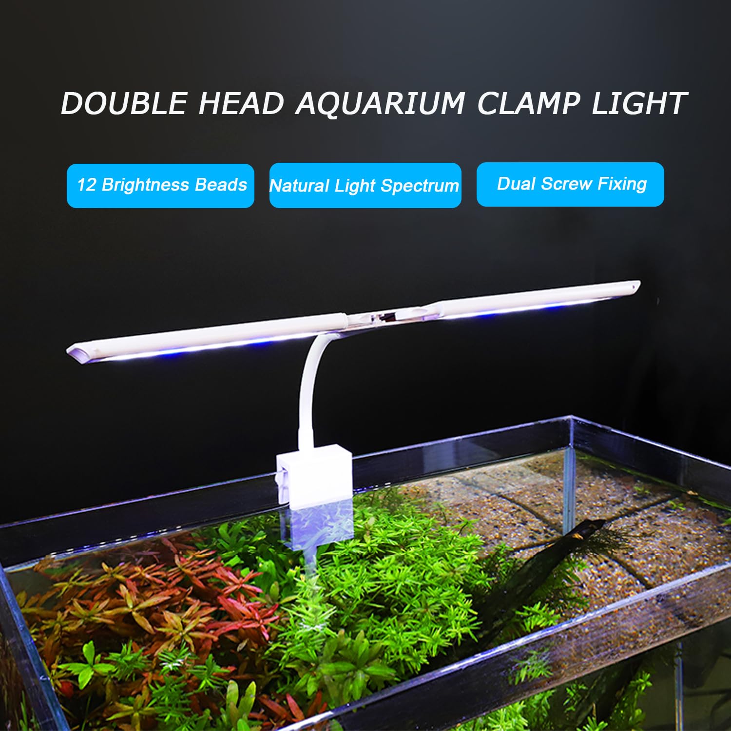 PUEUTU 360-degree neck allows precise aiming for aquascaping.