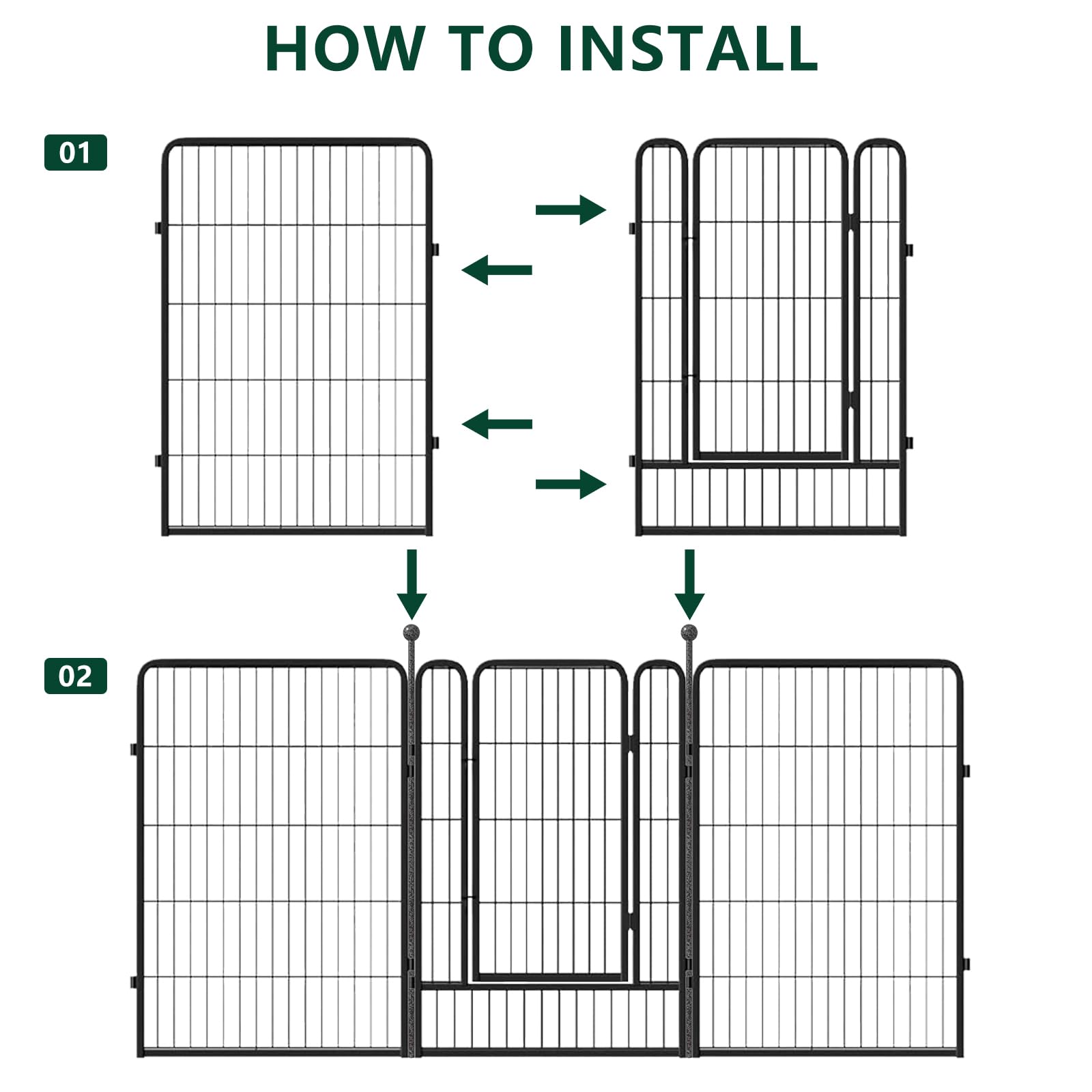 PUETUNG dog playpen stake 49in shown for large enclosures ideal for secure outdoor yards.