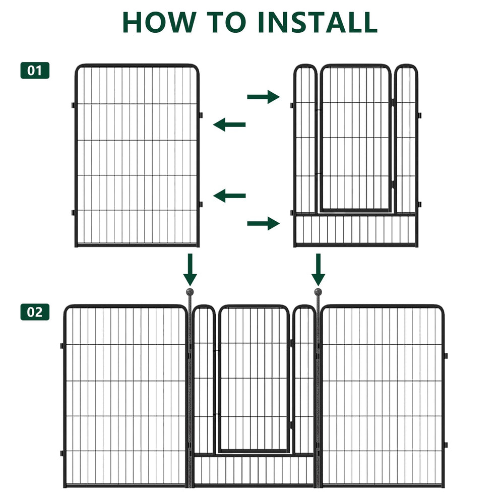 PUETUNG dog playpen stake 49in shown for large enclosures ideal for secure outdoor yards.