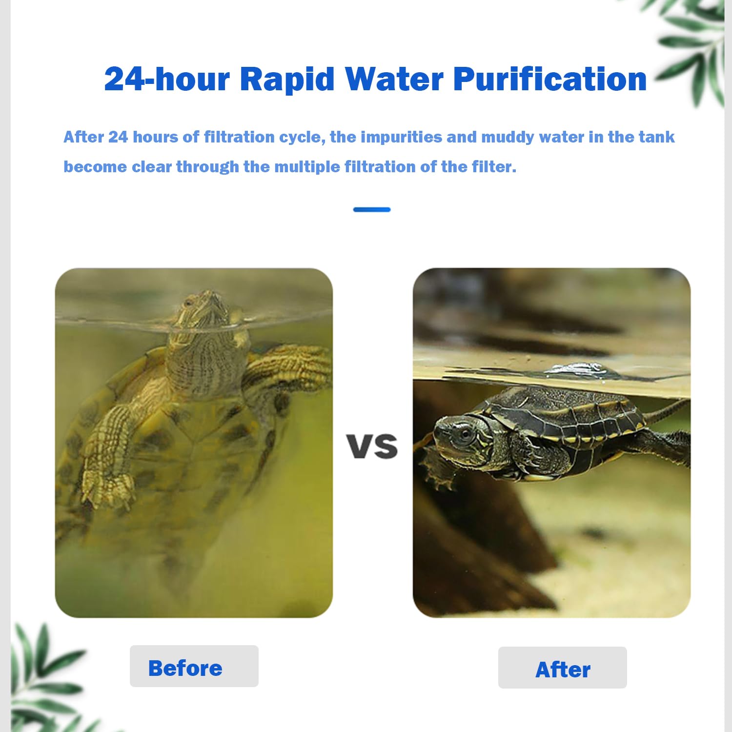 PUEUTU large filter-space allows extra media for enhanced filtration