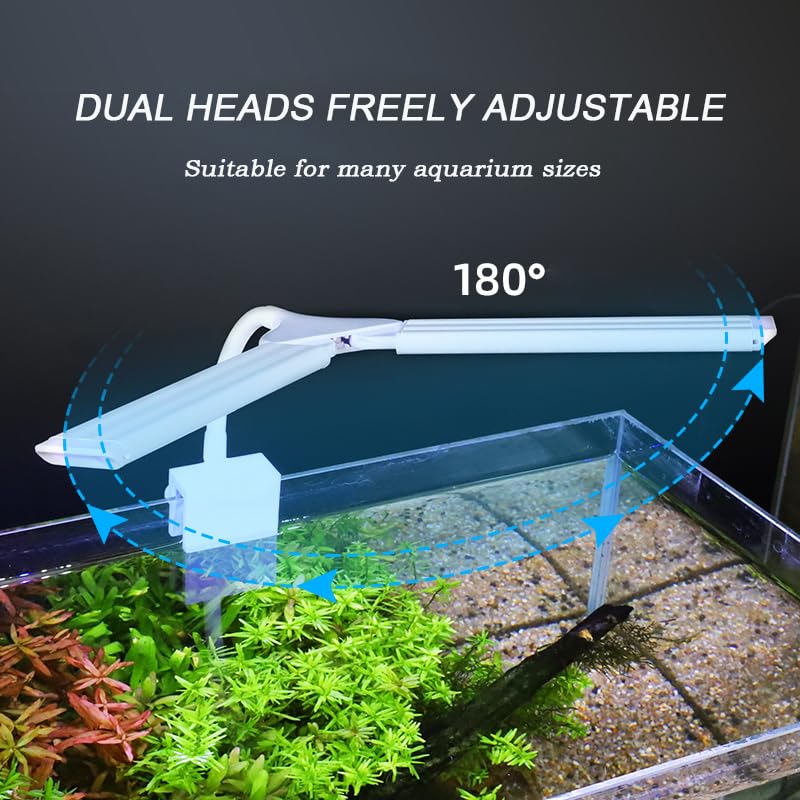 PUEUTU LED aquarium light supports tanks up to 75 gallons.