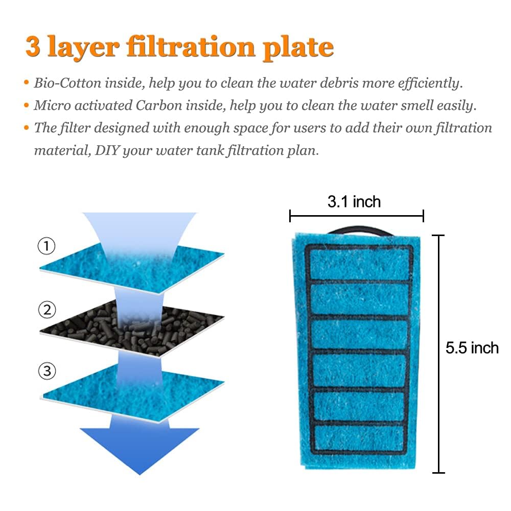 PULACO aquarium internal filter waterfall design enhances aeration