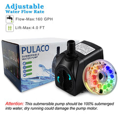 PULACO 12-color LED lights offer vibrant night lighting for ponds.