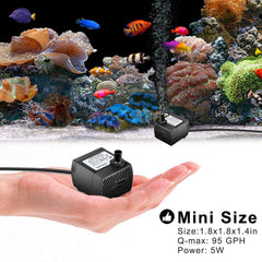 Pulaco compact pump in tight aquarium space with hidden profile.