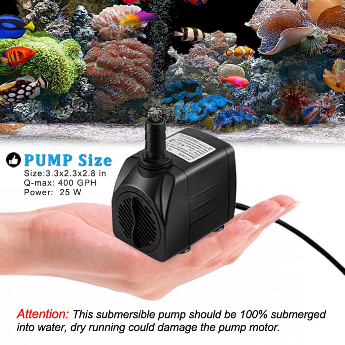 PULACO quiet operation pump delivers peaceful background sound for home aquariums