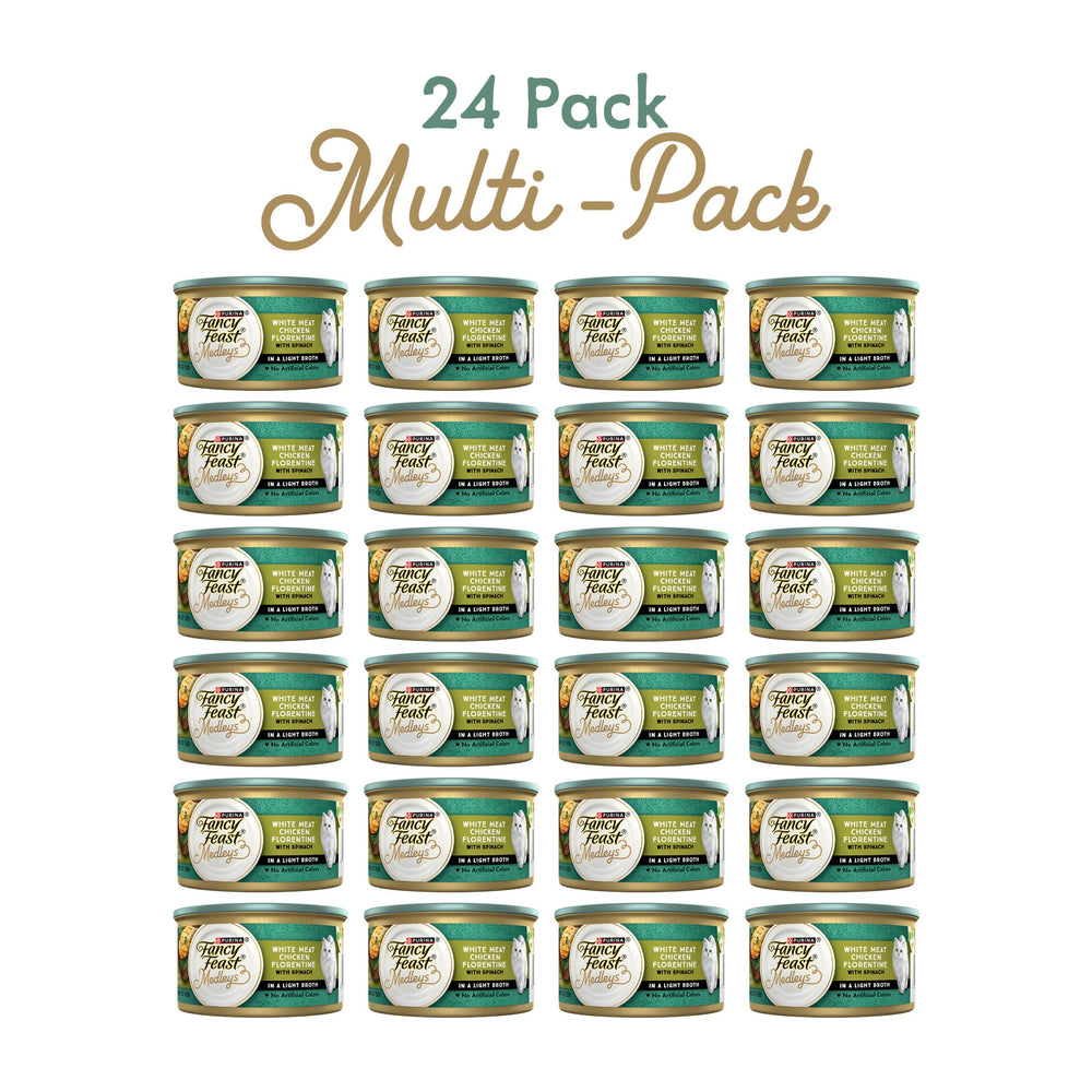 Pull-tab can from Fancy Feast Medleys for easy, mess-free servings.