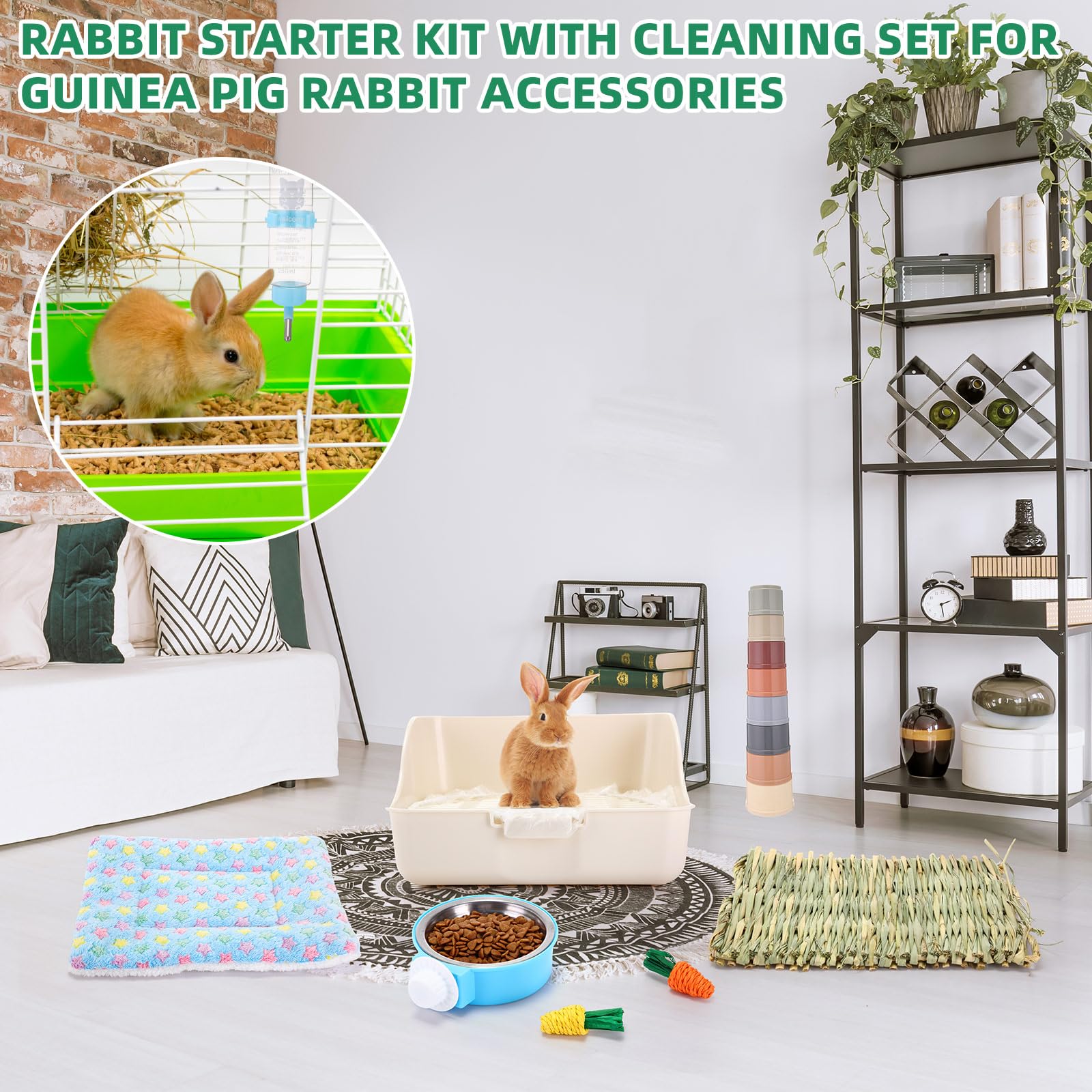 PullCrease rabbit-stacking-cups: colorful toys for interactive play.