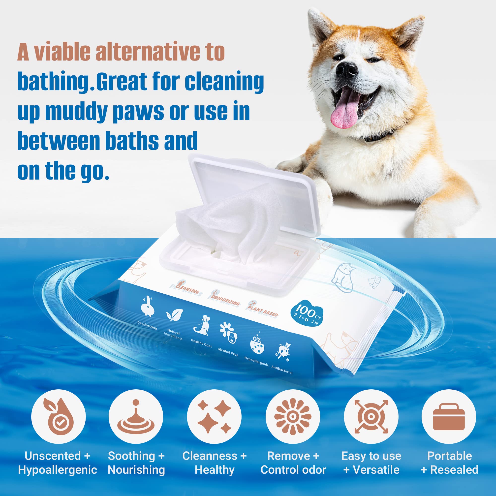 PUMBLER wipes face-cleaning close-up for gentle grooming