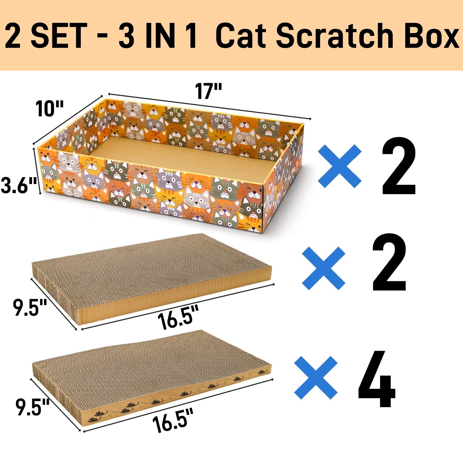 Pumtus refillable scratch pads provide long-lasting surfaces for curious kittens.