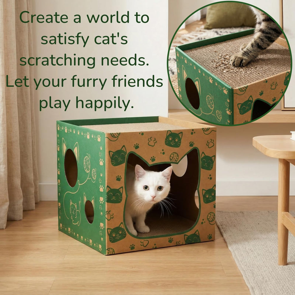 Pumtus cat house easy assembly, no tools required.