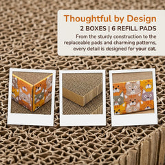 Pumtus wave-shaped pads and flat pad offer varied textures for scratching.