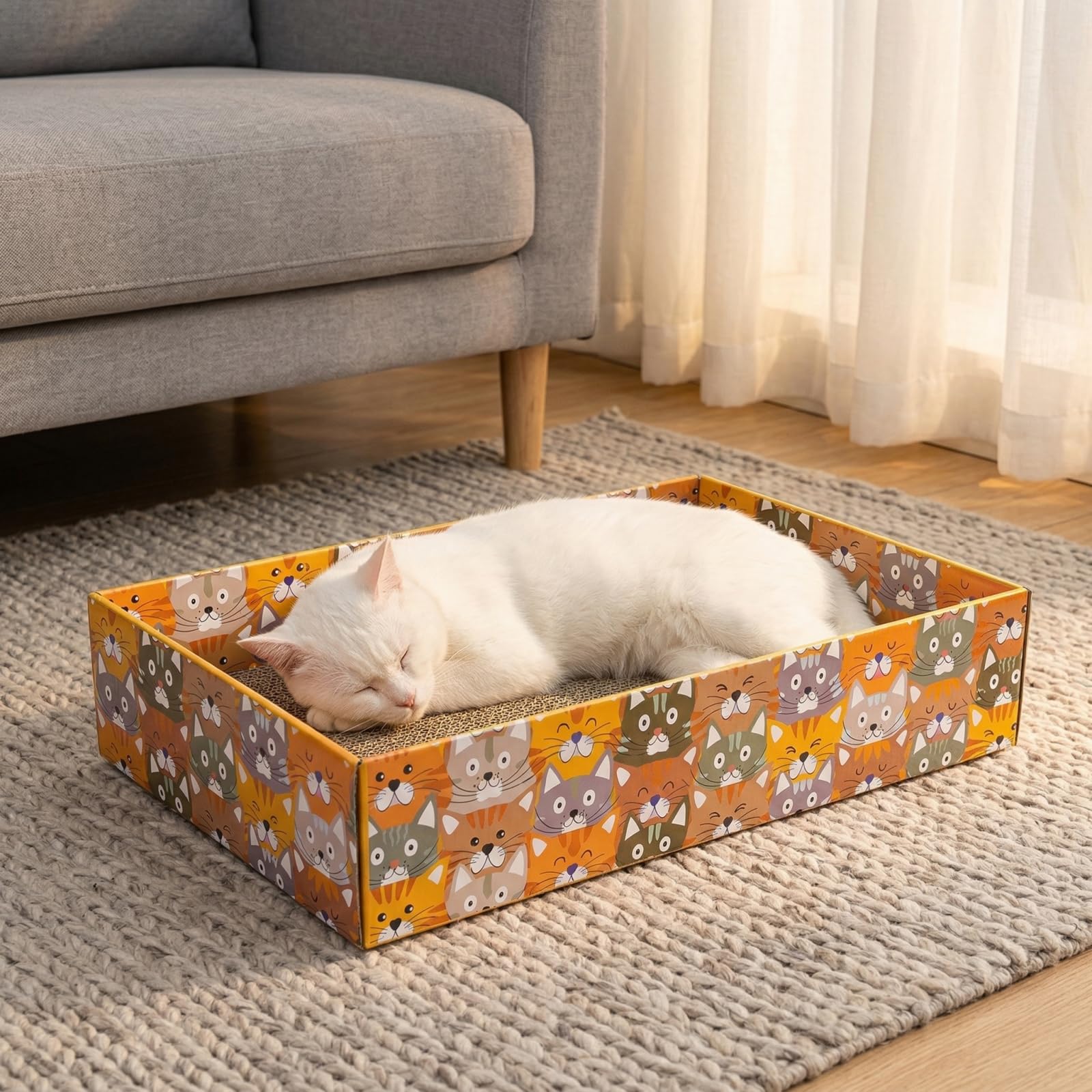 Pumtus cute patterns add charm while inviting cats to explore.