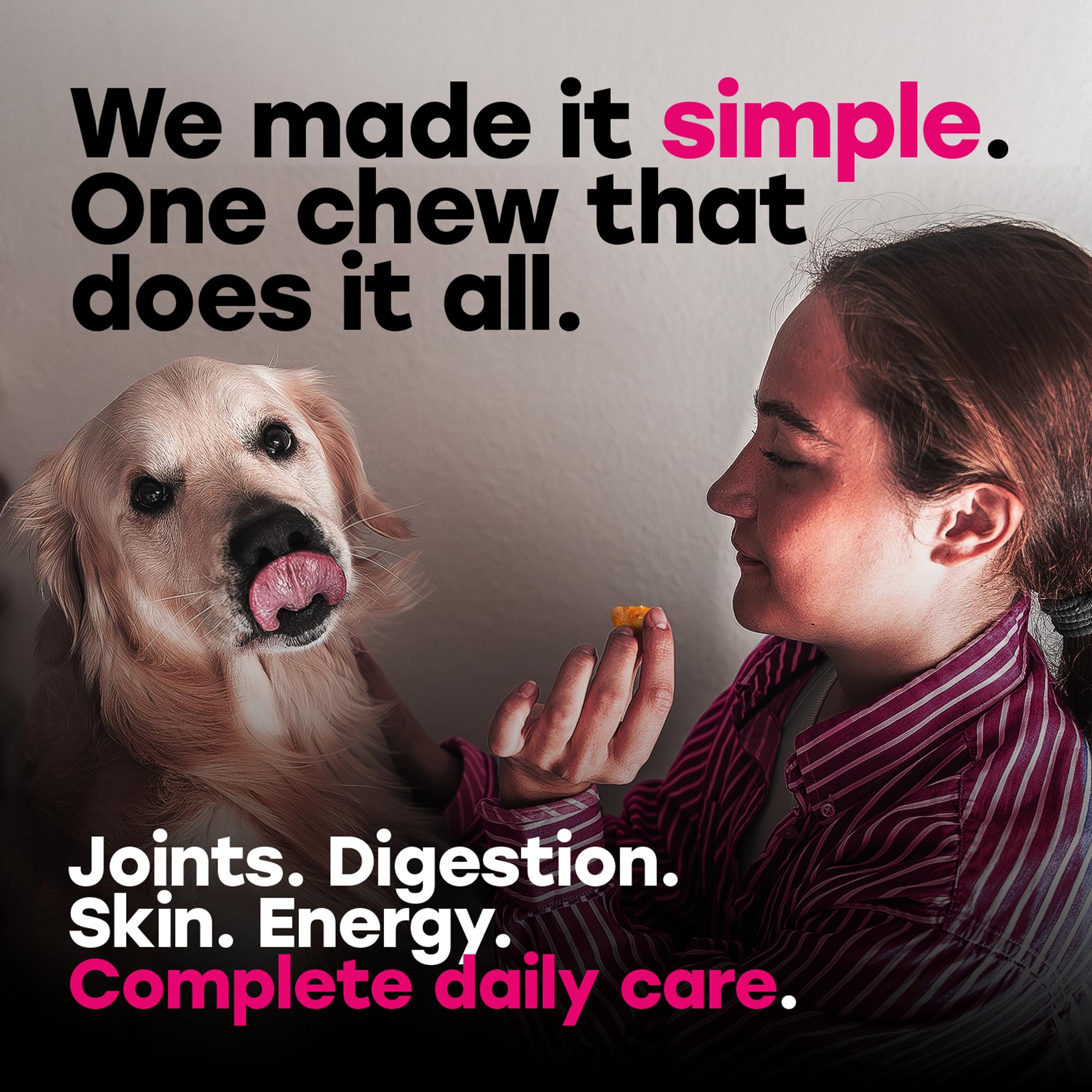 Pup Choice 24in1 jar shows long-lasting supply for mid-to-large dogs.