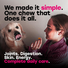 Pup Choice 24in1 jar shows long-lasting supply for mid-to-large dogs.