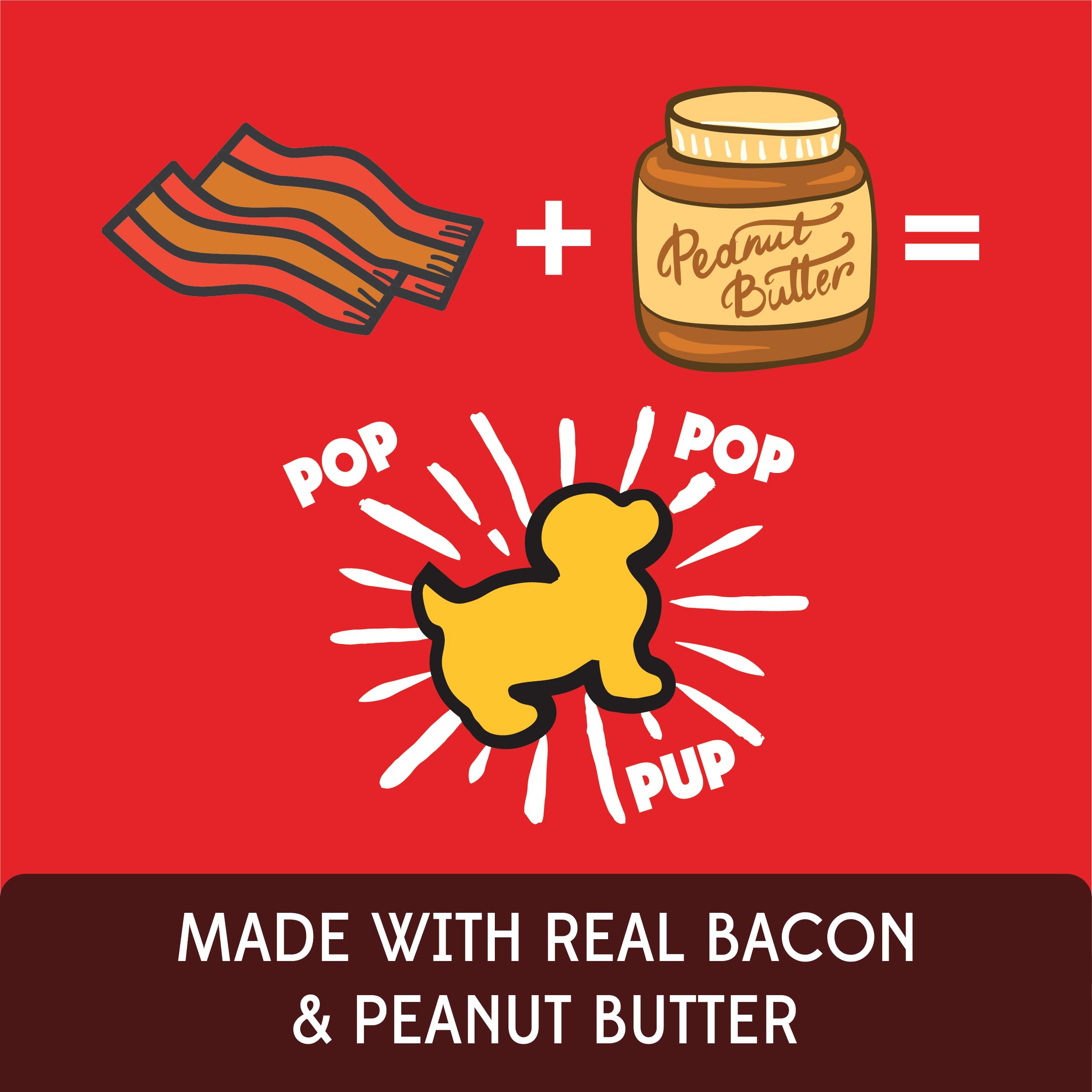 Made in USA badge with Red Bay, Alabama kitchen scene for Pup Corn Plus.