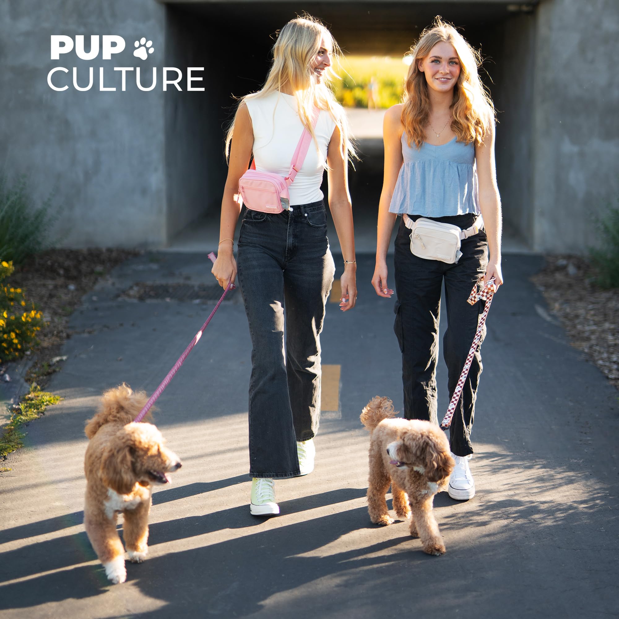 Pup Culture crossbody bag for hands-free dog walking