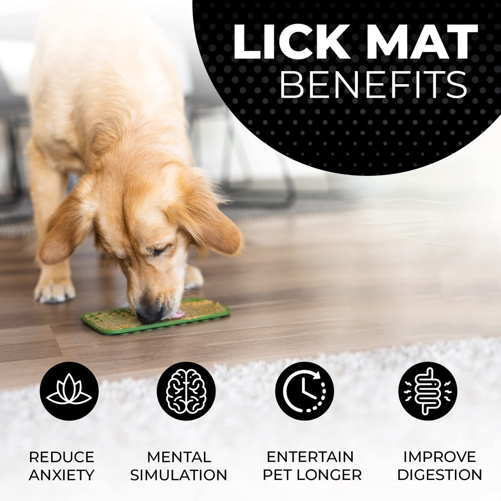 Pup Culture lick mat aids portion control and digestive routine during meals.