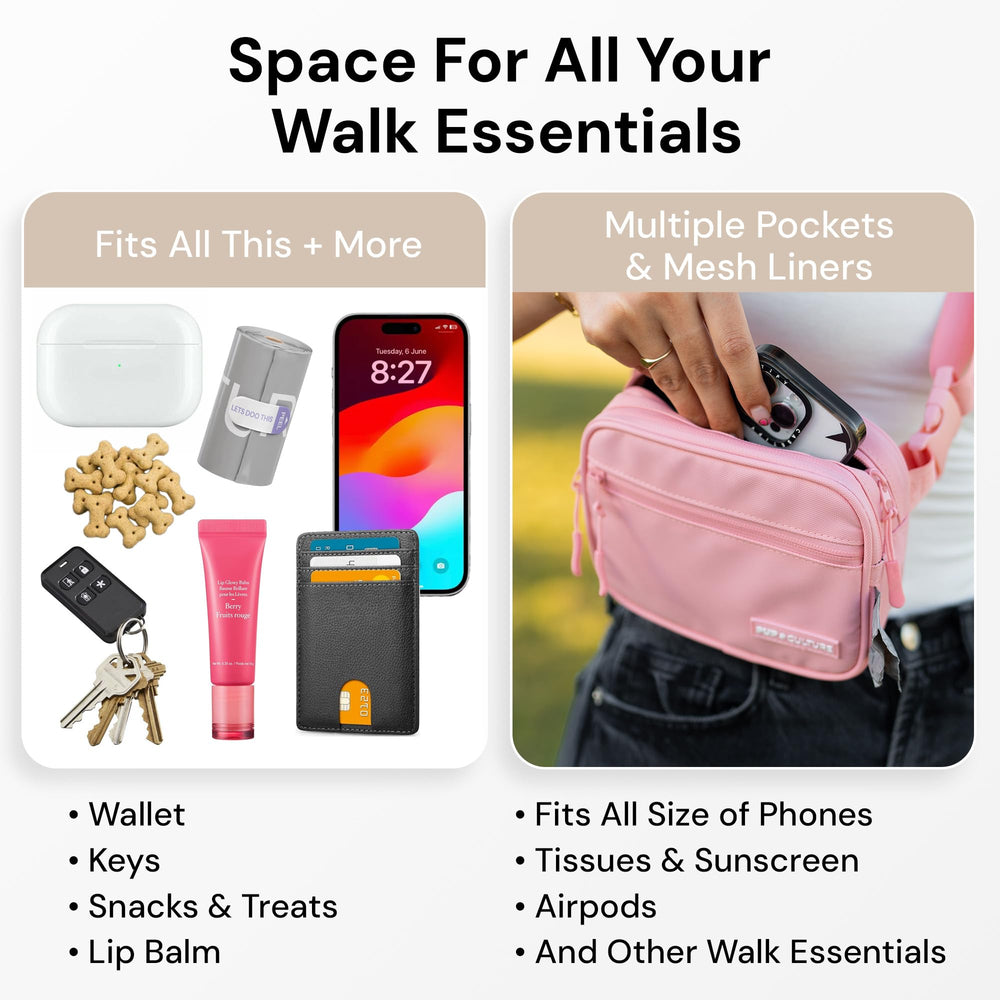 Pup Culture hands-free waste bag holder on walks