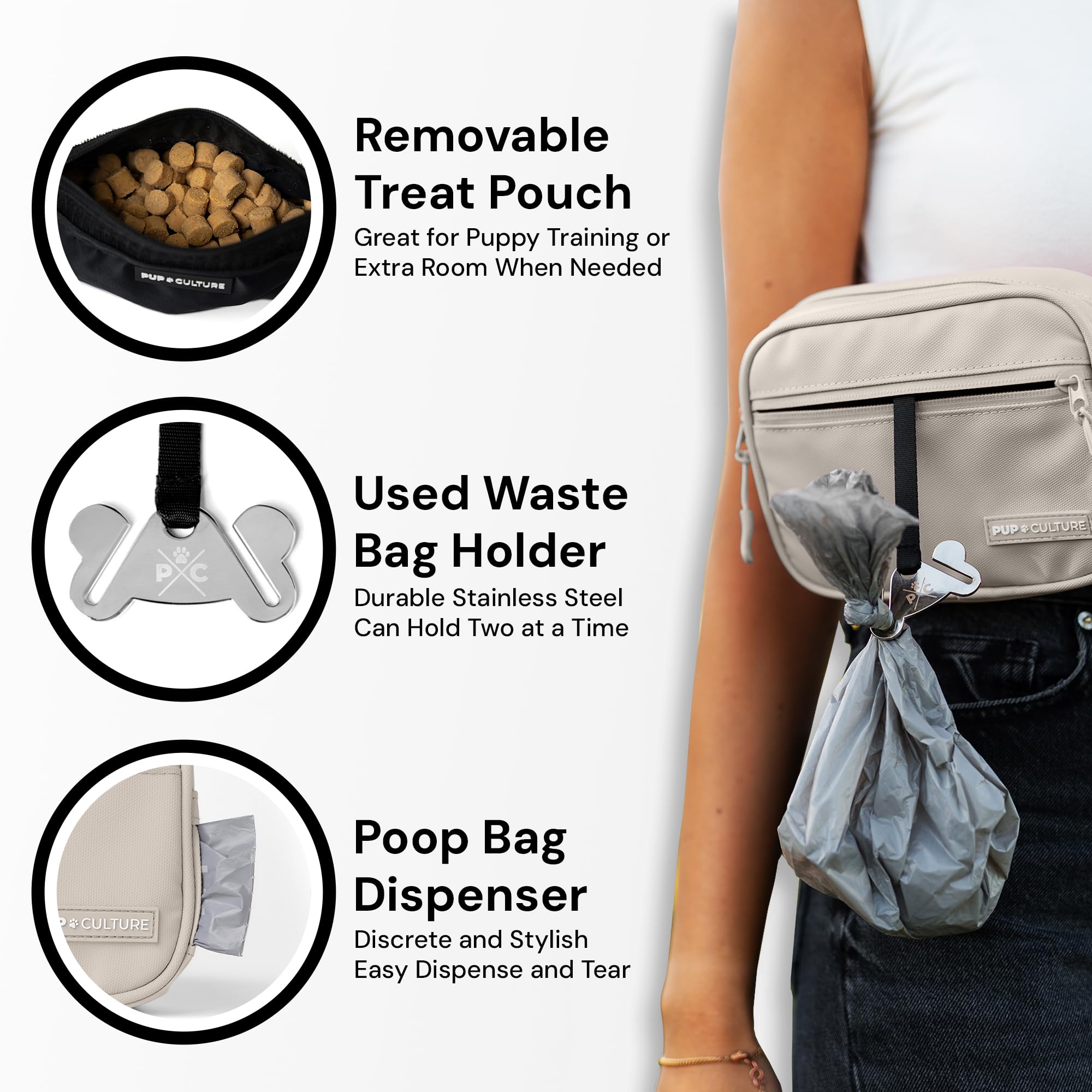Pup Culture poop bag dispenser for quick pickups