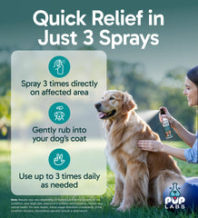 Pup Labs K9 Soothe aloe-rose-coconut ingredients promote natural skin comfort.