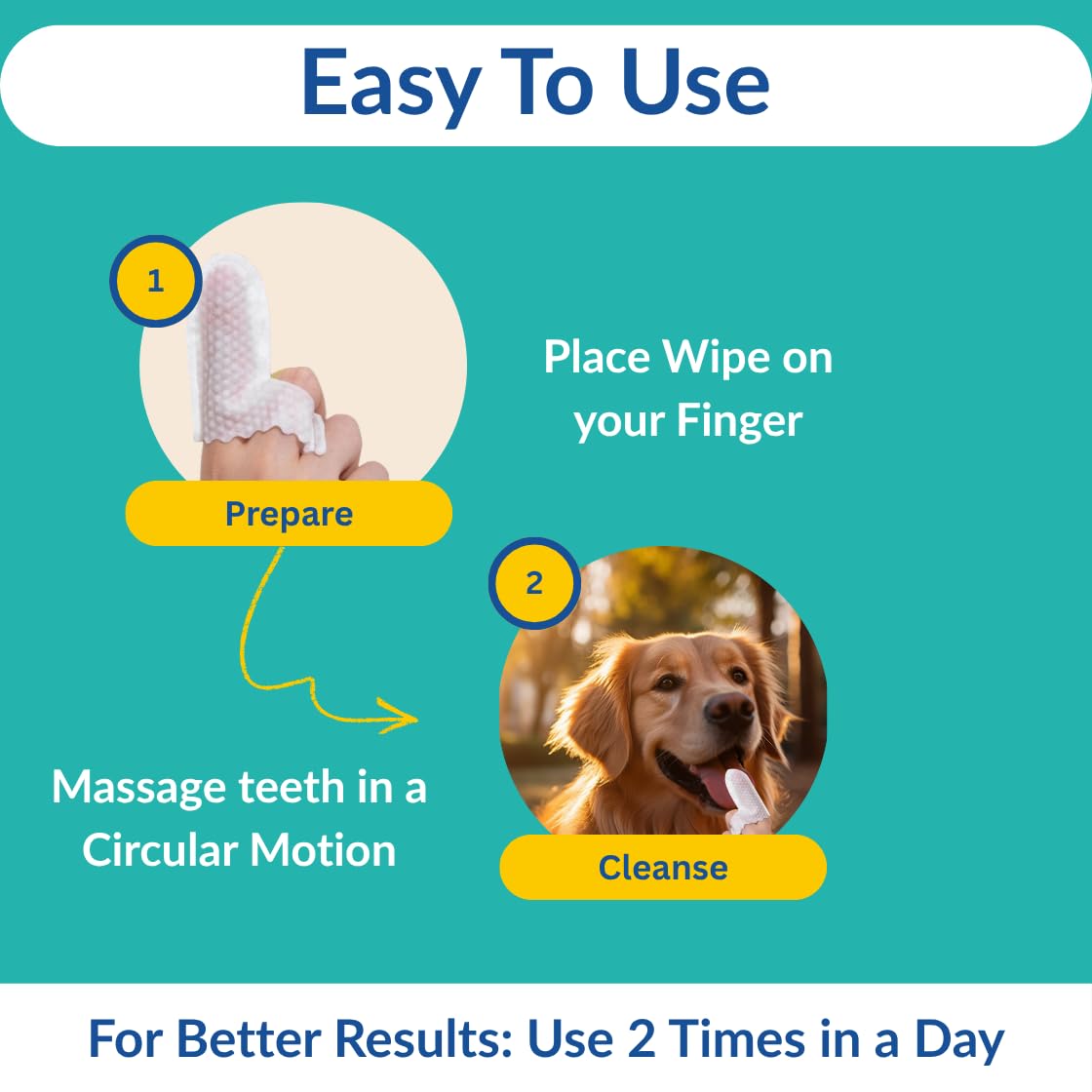 PUP PAW textured finger wipes provide gentle cleaning
