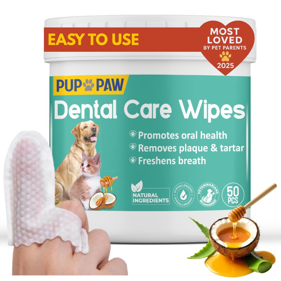 PUP PAW dental wipes finger-pack for simple daily oral care