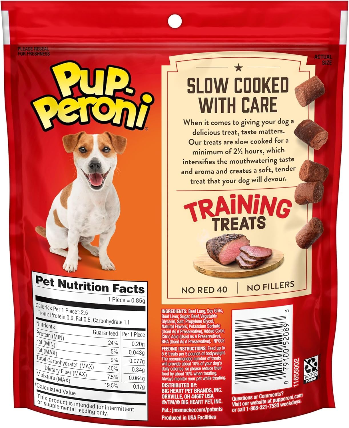 Pup-Peroni bulk eight-bag pack for convenient training supplies.