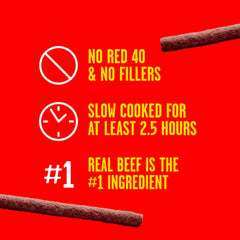 Close-up of Pup-Peroni Original Beef Recipe’s soft, tender texture for easy chews.