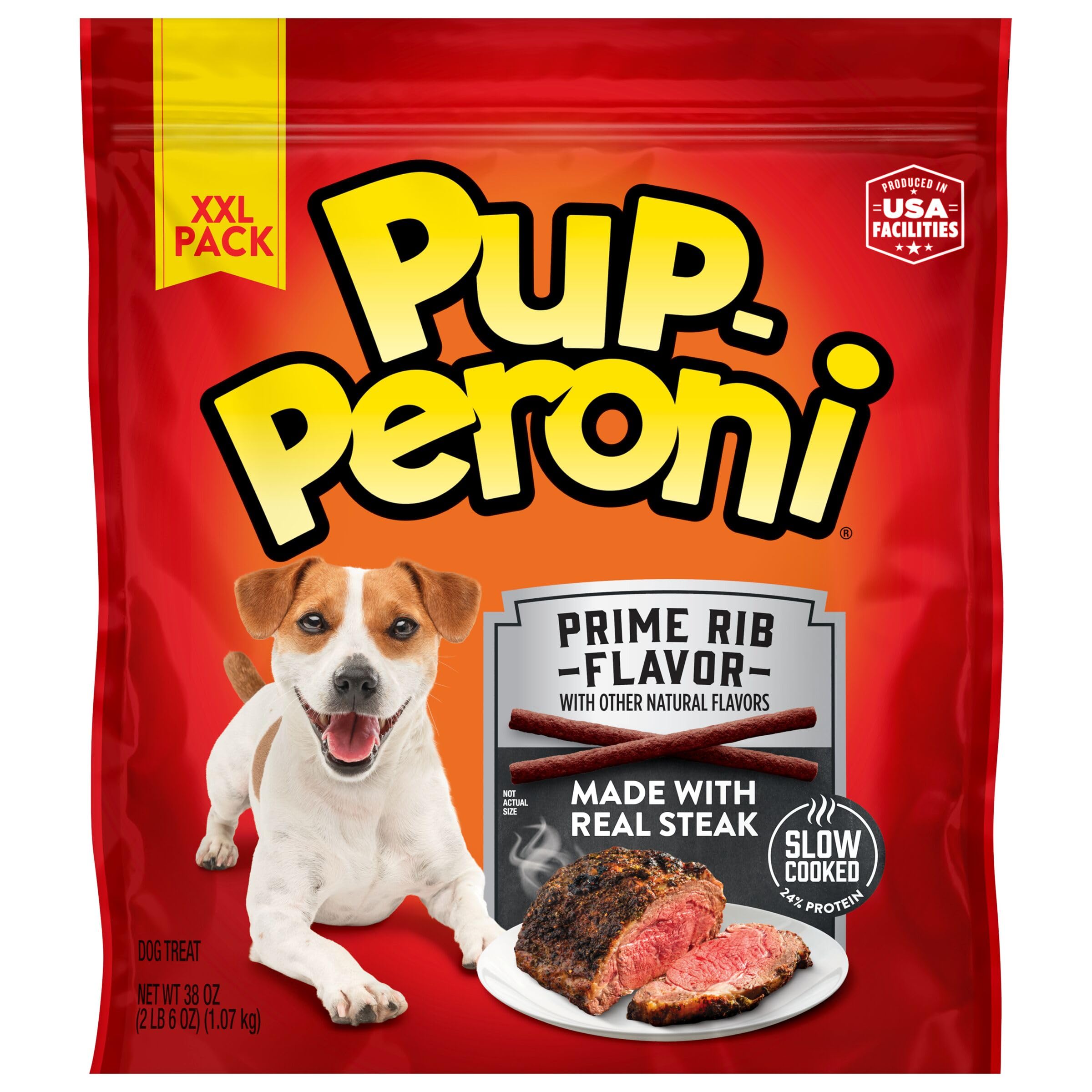 Pup-Peroni Prime Rib made in USA facilities for safety and quality