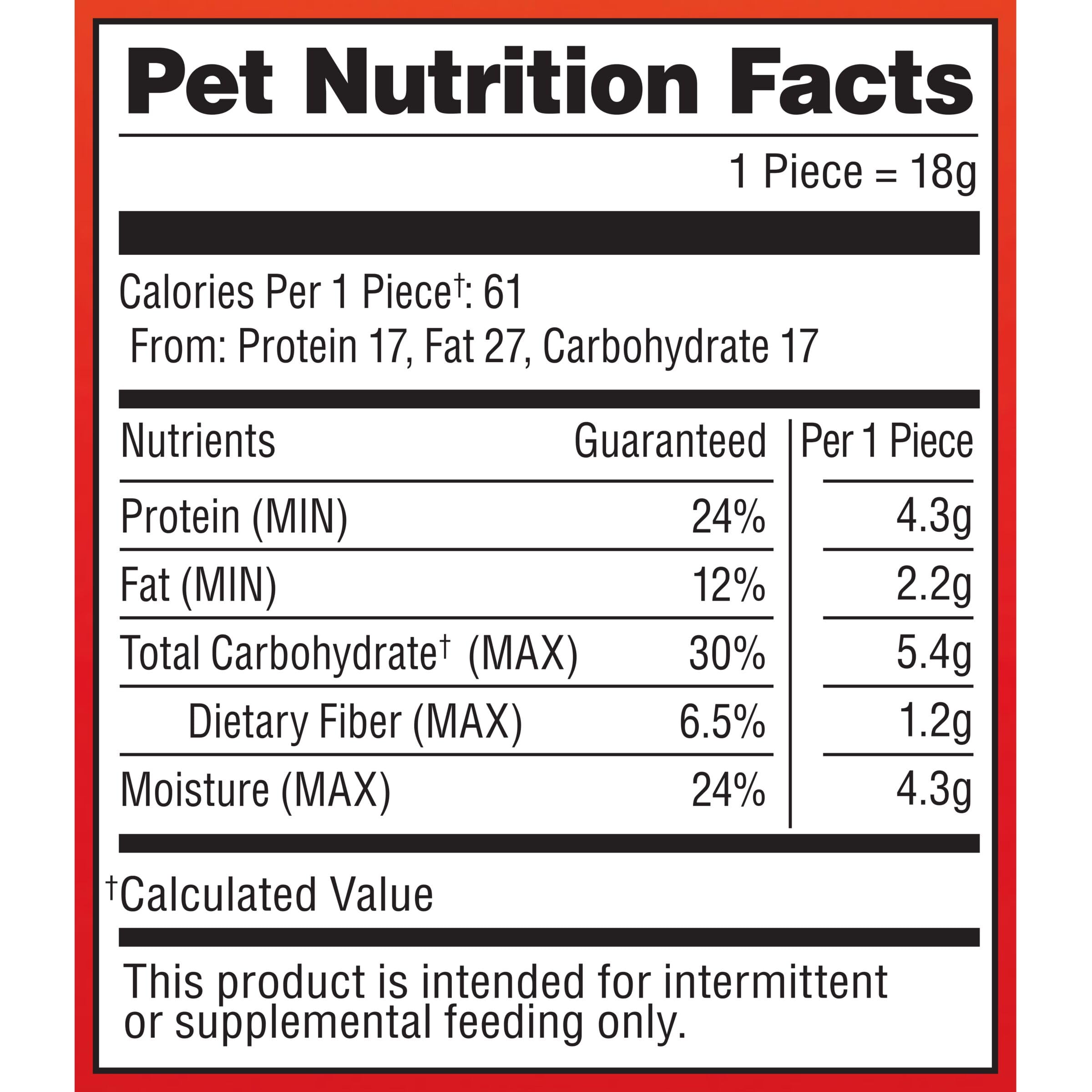 Pup-Peroni Prime Rib real beef ingredient signaling quality protein in every bite