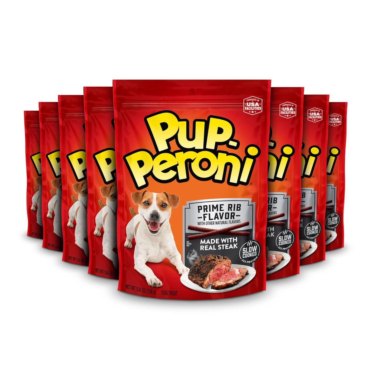 Pup-Peroni Prime Rib soft treats pack—moist bites dogs crave
