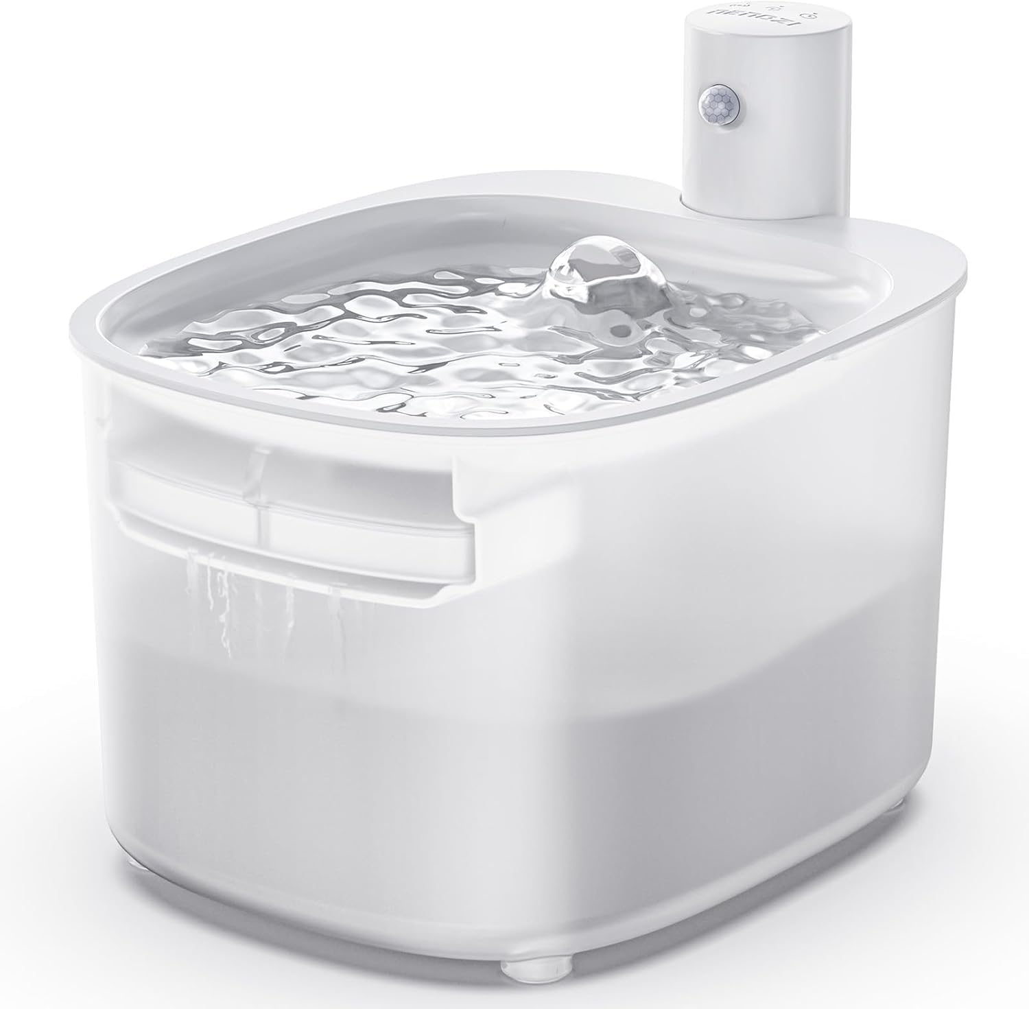 PUPERCI wireless cat water fountain full view demonstrates cordless indoor convenience