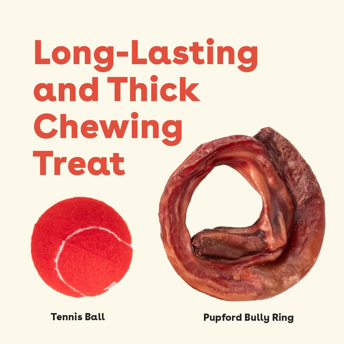 Pupford Bully Stick Rings 8-pack display convenient pack for puppies and dogs