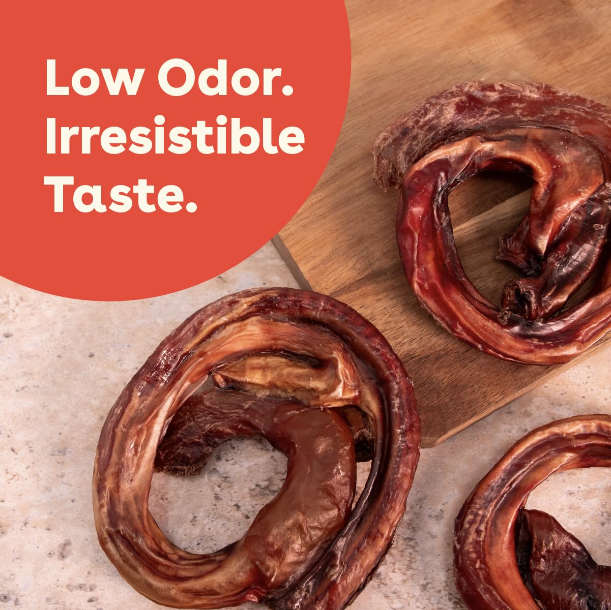 Pupford Bully Stick Rings low-odor chew for a pleasant indoor treat