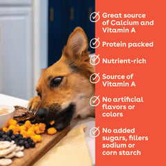 Pupford Cheese Crunchies cheddar ingredients label; single-ingredient cheese.