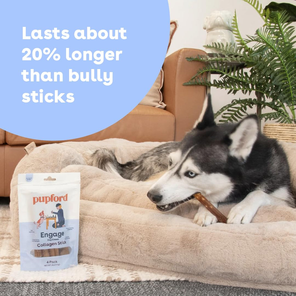 Pupford Collagen Stick Chews color variation reflects natural collagen layers