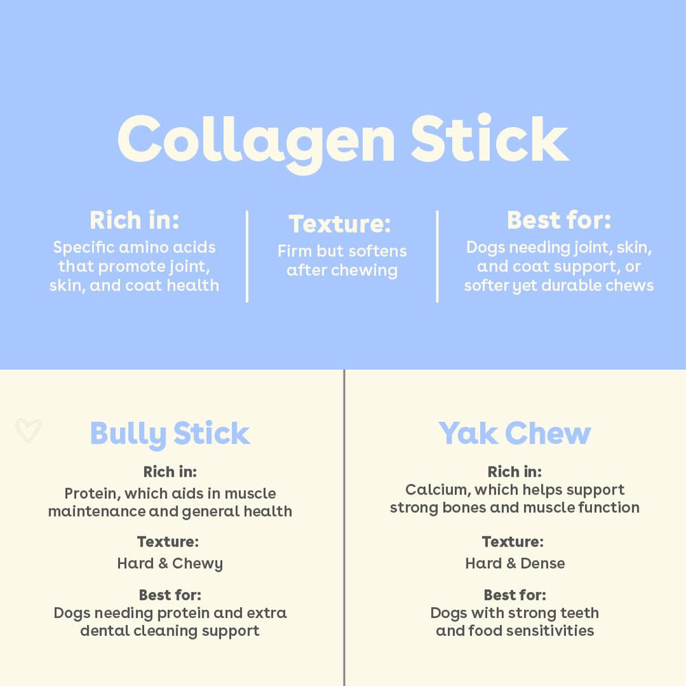 Pupford Collagen Stick Chews skin and coat support through collagen-rich chewing