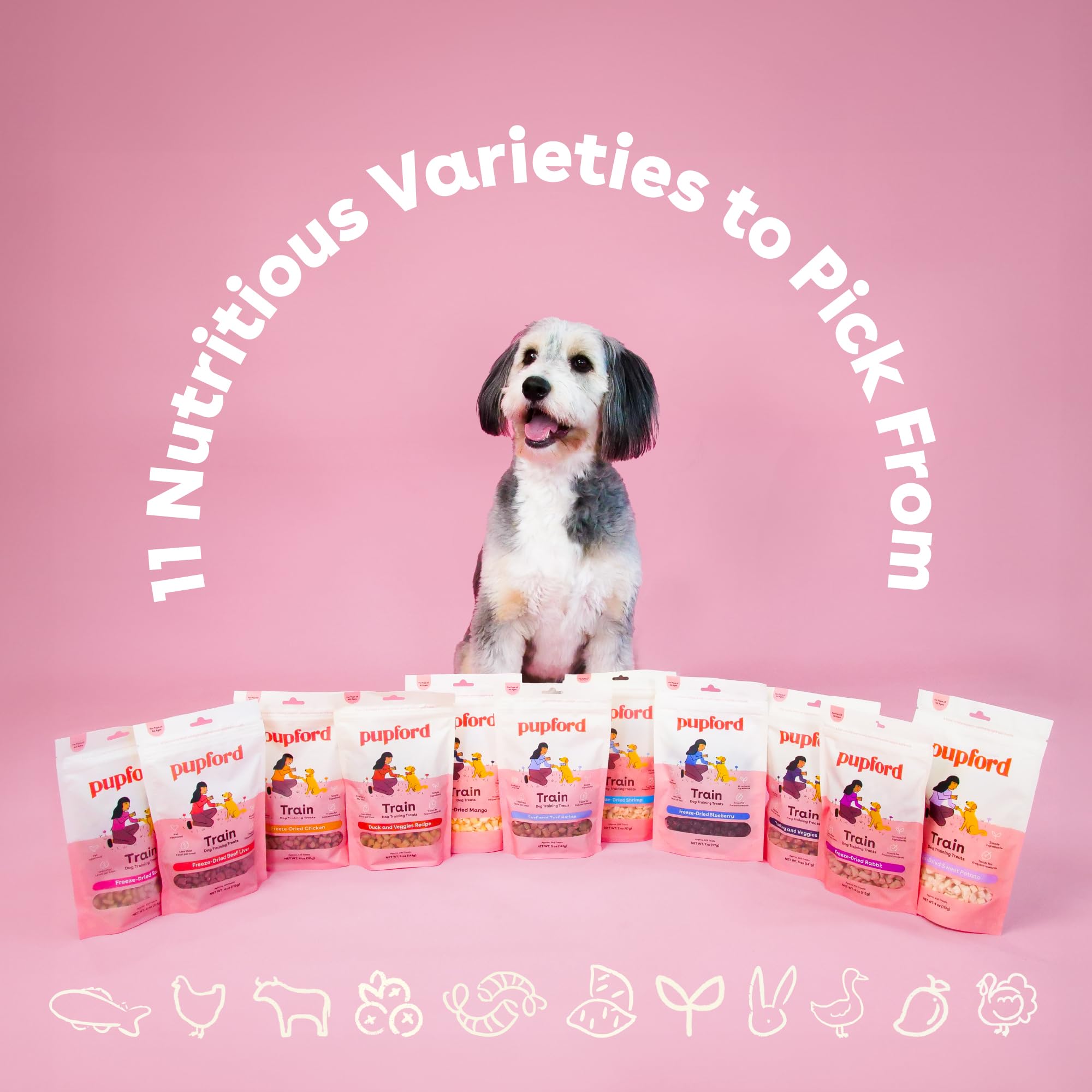 Dog enjoying Pupford treats during enrichment activity at home